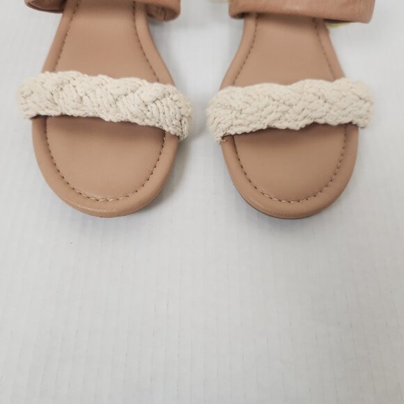 Lucky Brand Size 10M Razilla Leather Upper Neutral Tones Boho Women's Sandals - Picture 3 of 7